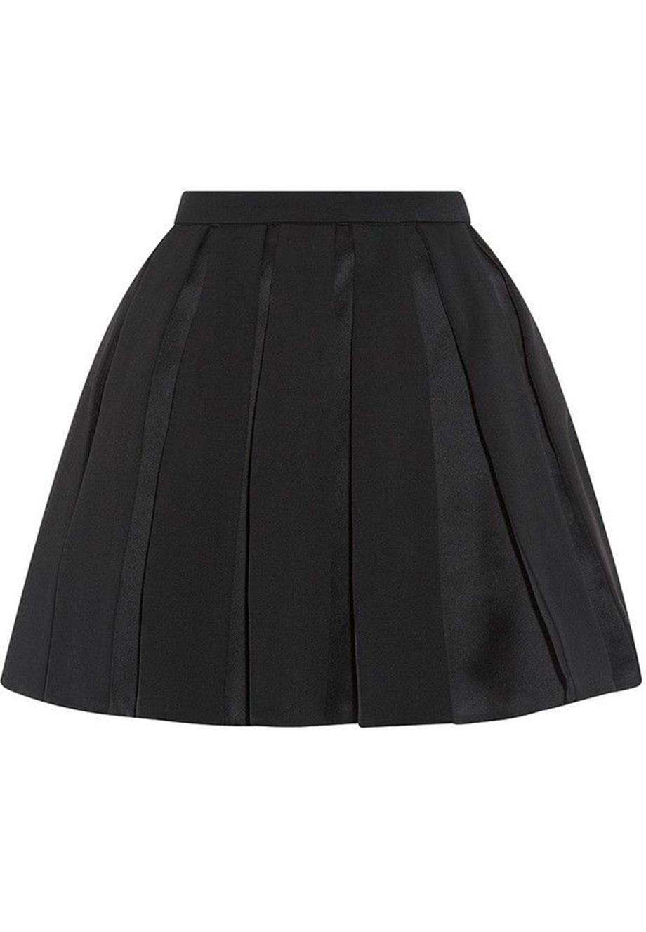BALMAIN PLEATED WOOL MINI SKIRT FR 36 UK 8