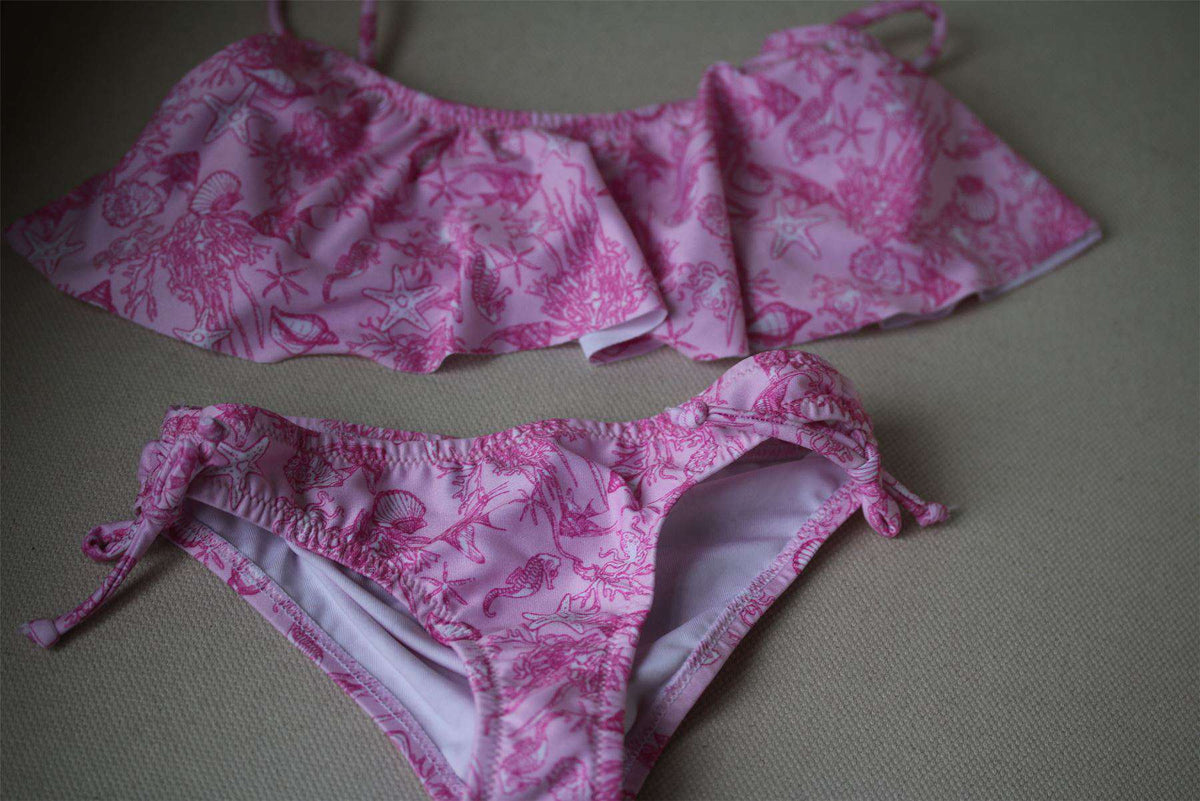 MELISSA ODABASH KIDS PENELOPE SEALIFE PINK BIKINI 4 YEARS