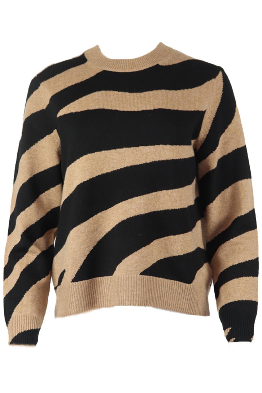 CHINTI AND PARKER INTARSIA WOOL BLEND SWEATER SMALL