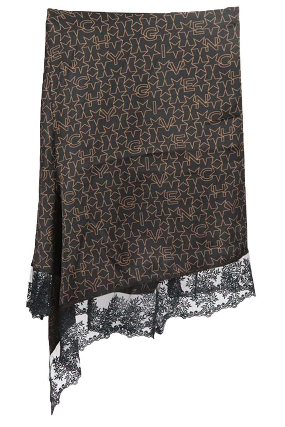 GIVENCHY ASYMMETRIC PRINTED SILK MINI SKIRT FR 34 UK 6