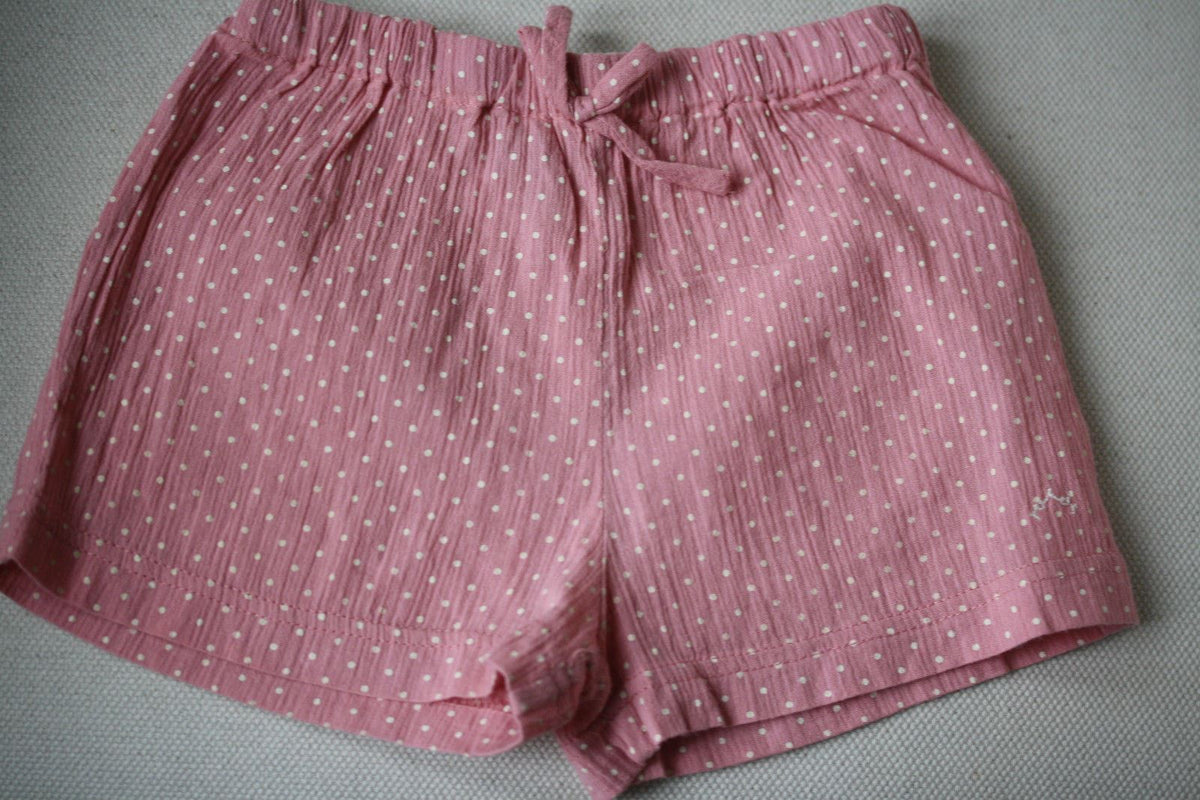 NANOS BABY PINK POLKA DOT COTTON SHORTS 18 MONTHS