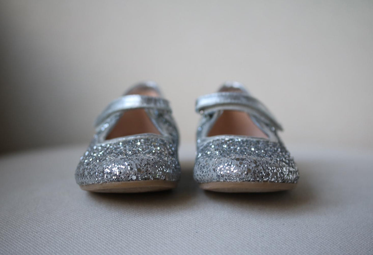 MANUELA DE JUAN KIDS GIRLS GLITTER SHOES EU 28 UK 10