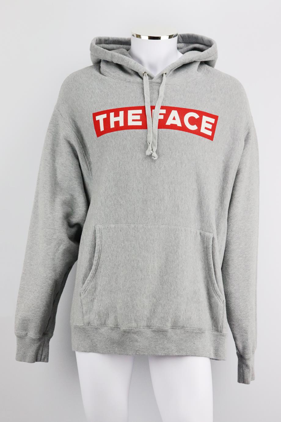 GUCCI + THE FACE MEN'S OVERSIZED PRINTED COTTON TERRY HOODIE XLARGE