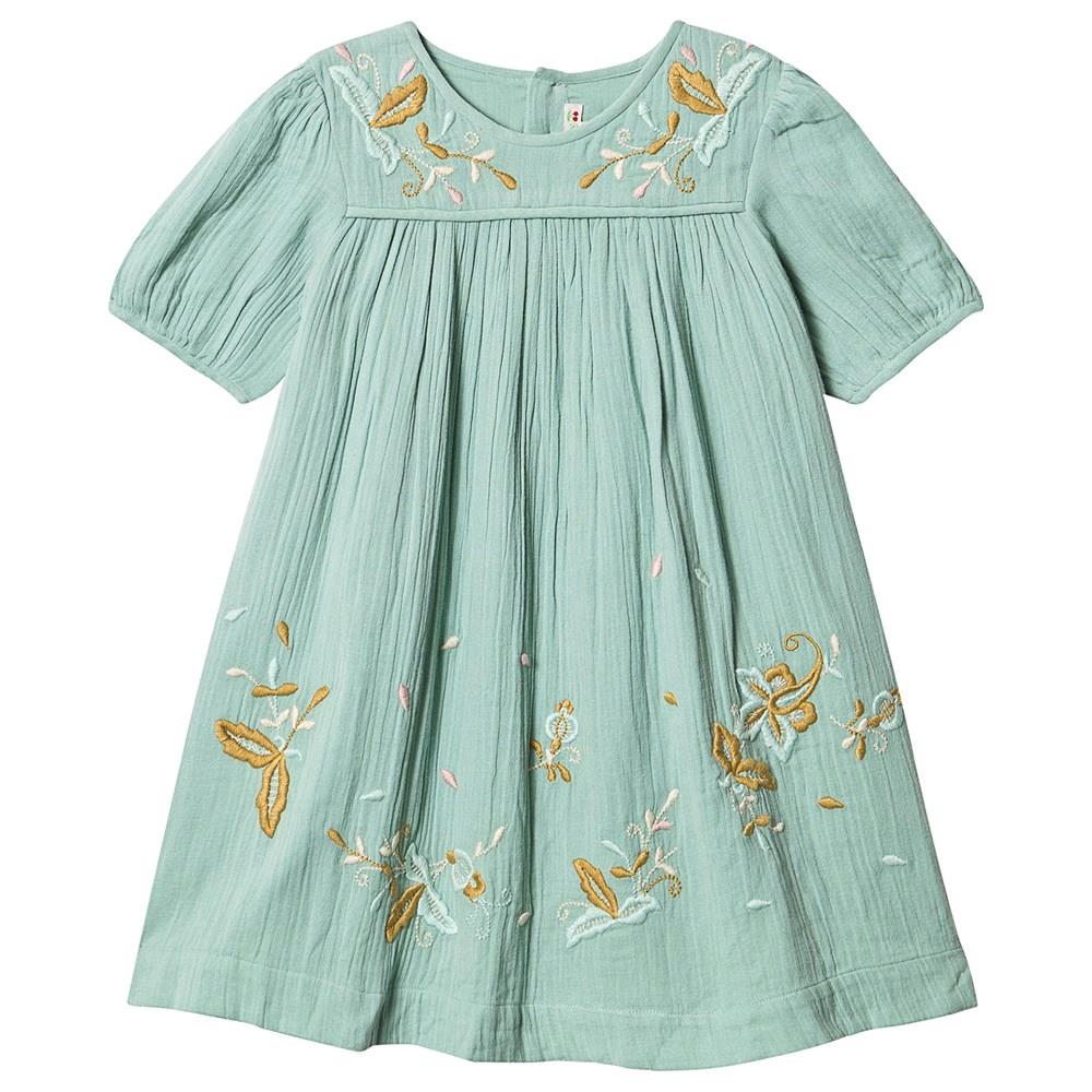 BONPOINT KIDS GIRLS EMBROIDERED MUSLIN DRESS 6 YEARS