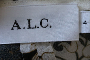 A.L.C. HARLAN FLORAL SILK CREPE MAXI DRESS US 4 UK 8