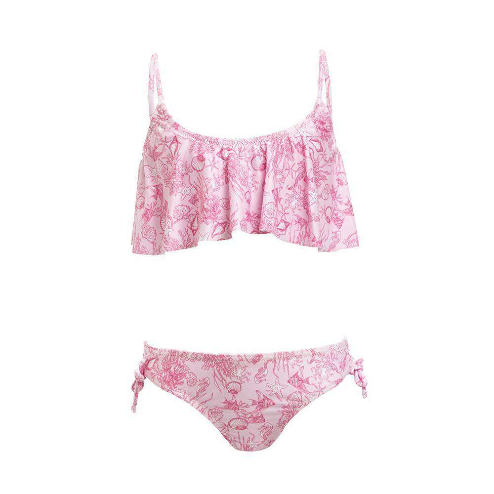 MELISSA ODABASH KIDS PENELOPE SEALIFE PINK BIKINI 4 YEARS