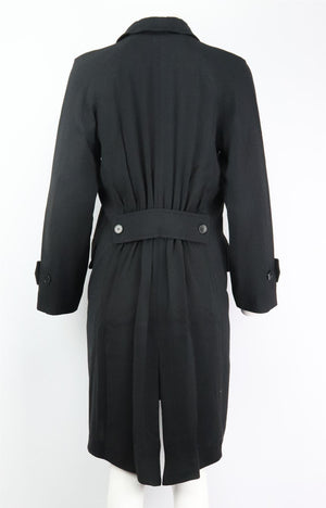 MAIYET DOUBLE BREASTED TRENCH CREPE COAT US 2 UK 6