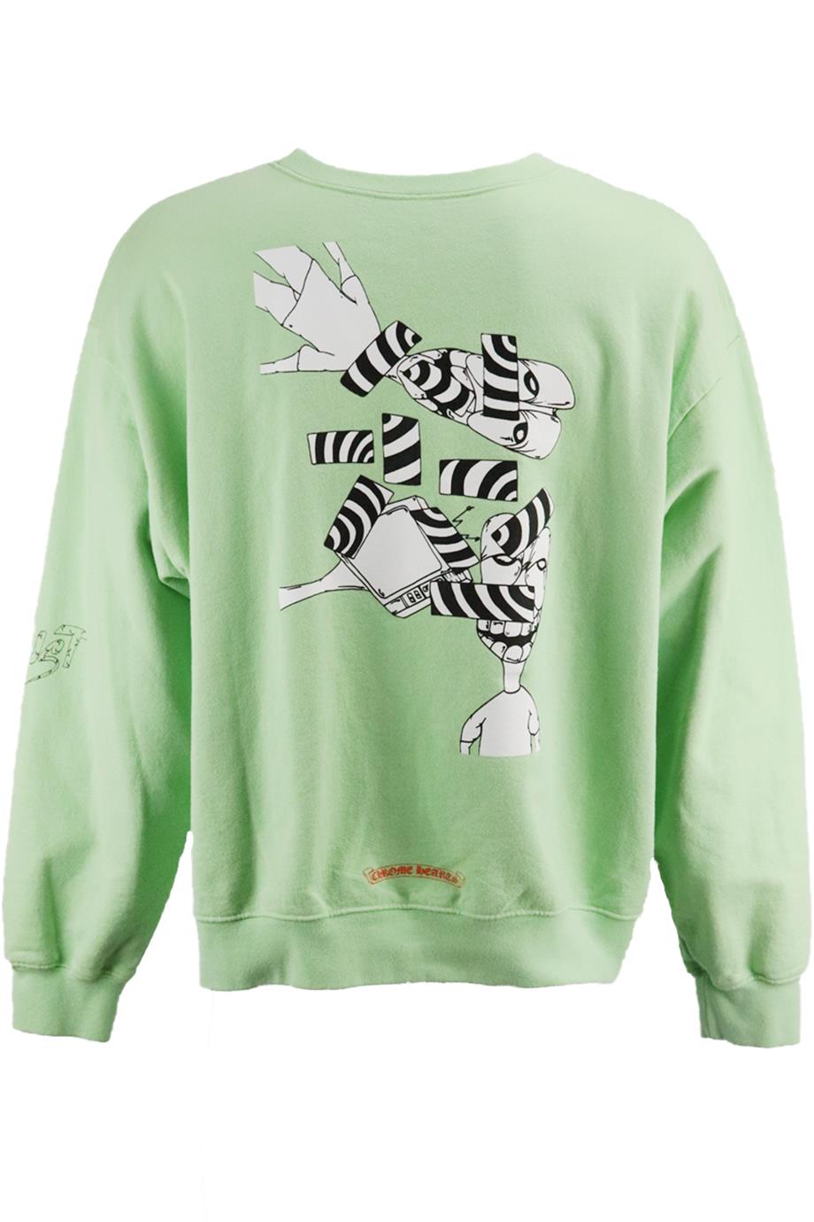 CHROME HEARTS + MATTY BOY PRINTED COTTON TERRY SWEATSHIRT XLARGE