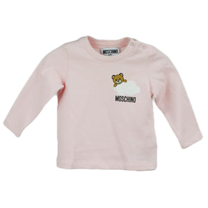 MOSCHINO BABY GIRLS LOGO COTTON TOP 6-9 MONTHS