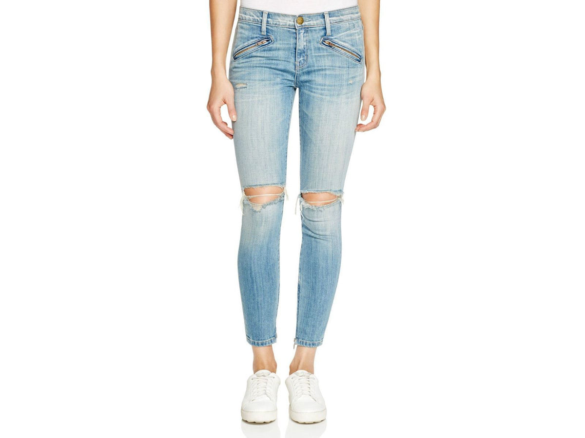 CURRENT ELLIOTT THE SILVERLAKE ZIP BLUE JEANS W27 UK 8/10