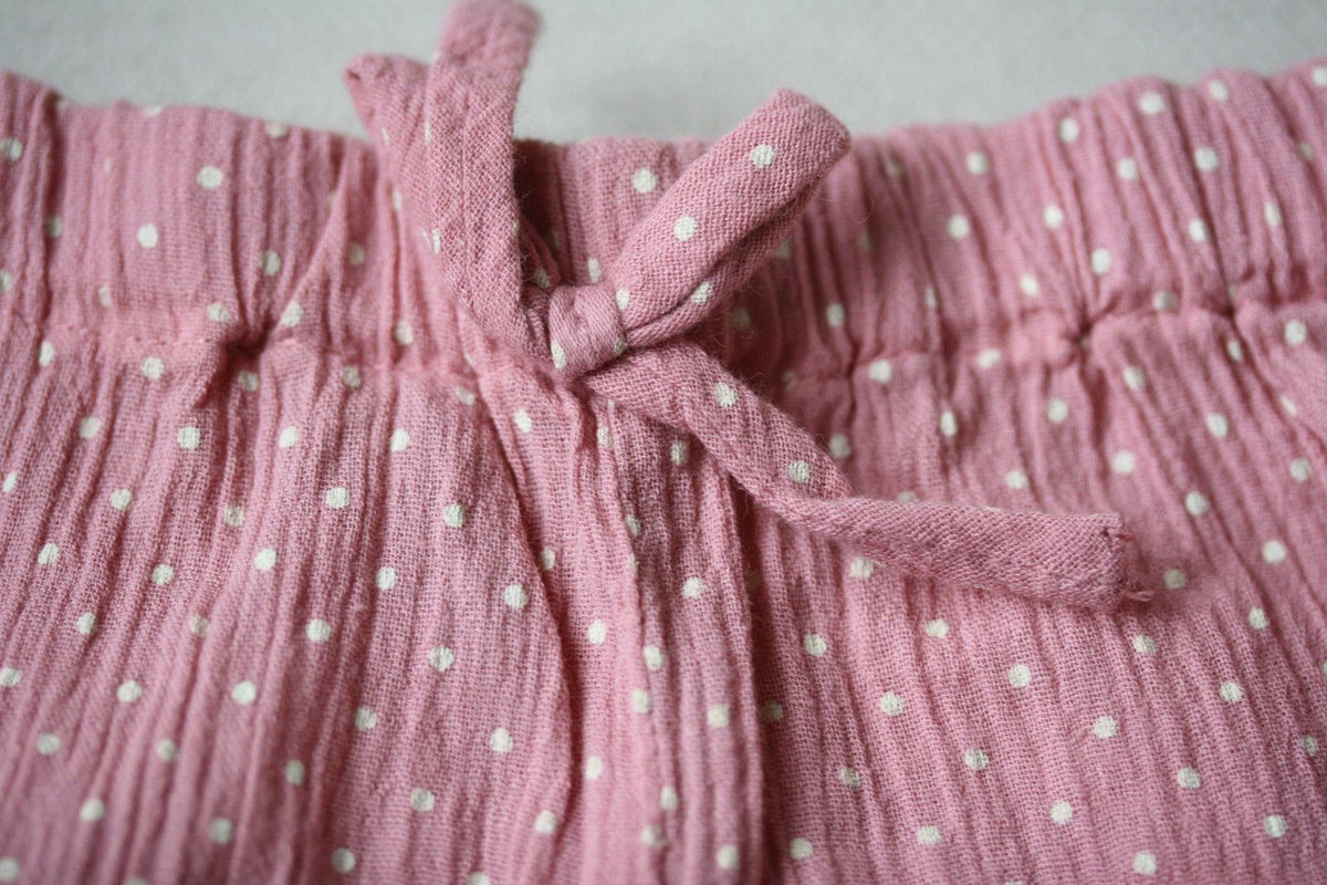 NANOS BABY PINK POLKA DOT COTTON SHORTS 18 MONTHS
