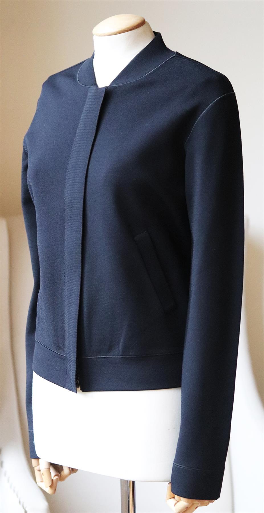 VALENTINO STRETCH KNIT BOMBER JACKET SMALL