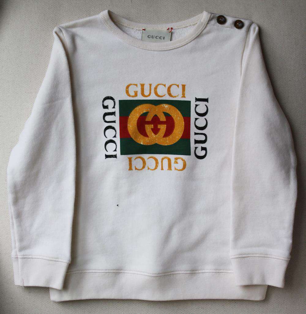 GUCCI KIDS UNISEX LOGO PRINTED COTTON SWEATSHIRT 36 MONTHS