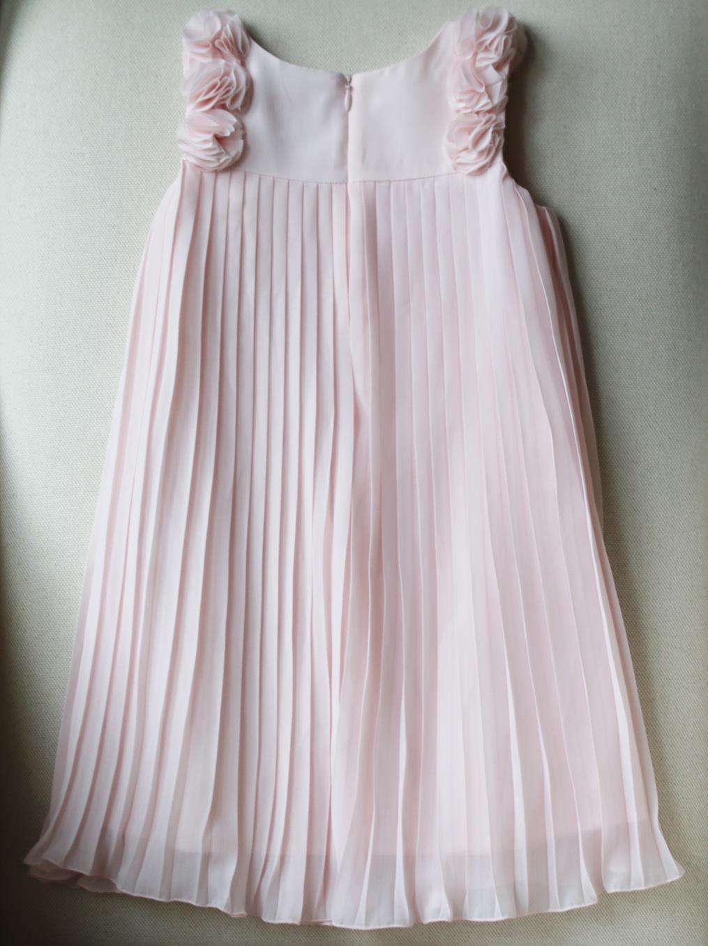 LILI GAUFRETTE KIDS GIRLS PLEATED CHIFFON DRESS 5 YEARS