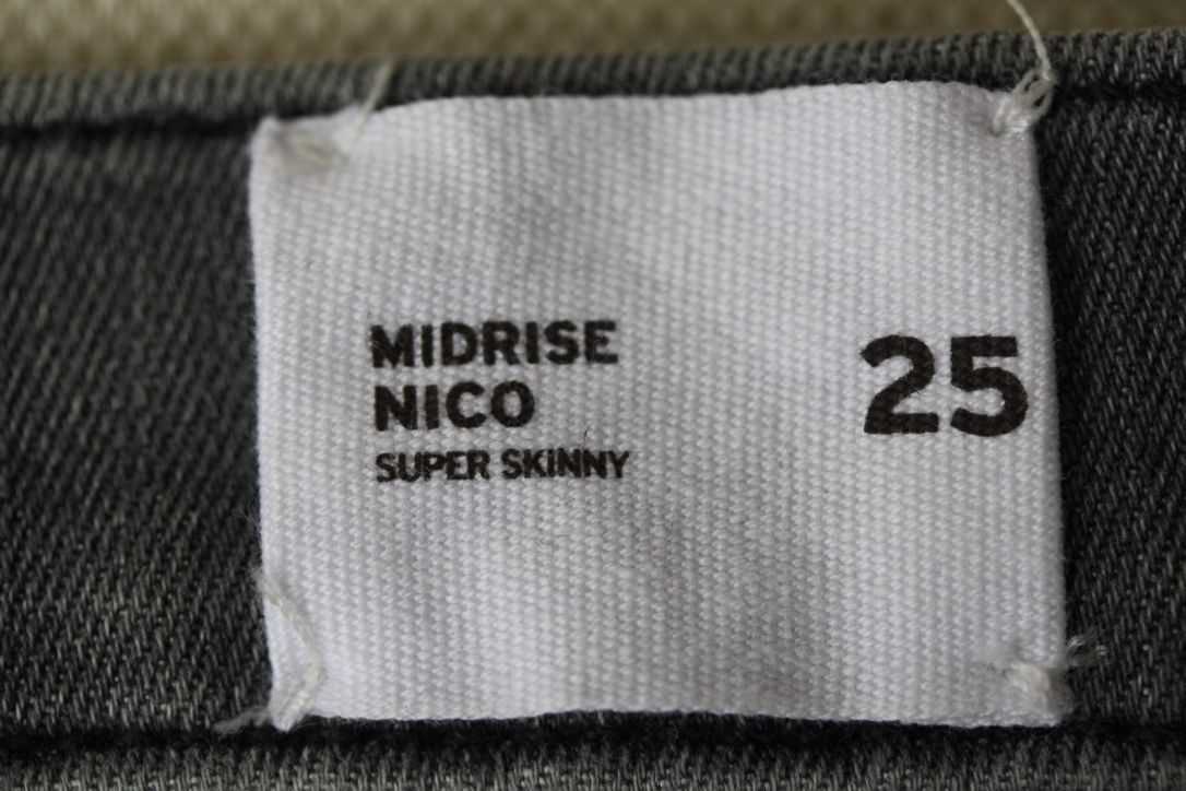 HUDSON MIDRISE NICO MID-RISE SUPER SKINNY RAKKE JEANS W25 UK 6/8