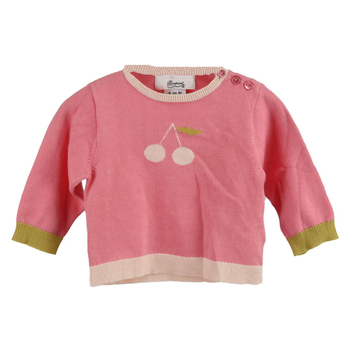 BONPOINT BABY GIRLS COTTON SWEATER 12 MONTHS