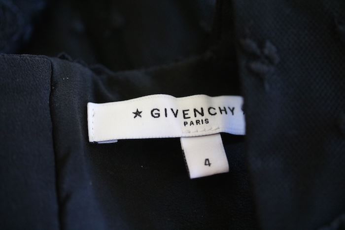 GIVENCHY GIRLS BLACK SILK & LACE DRESS 4 YEARS