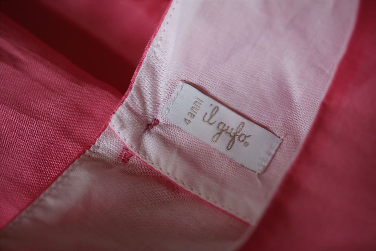 IL GUFO GIRLS PINK COTTON DRESS 4 YEARS
