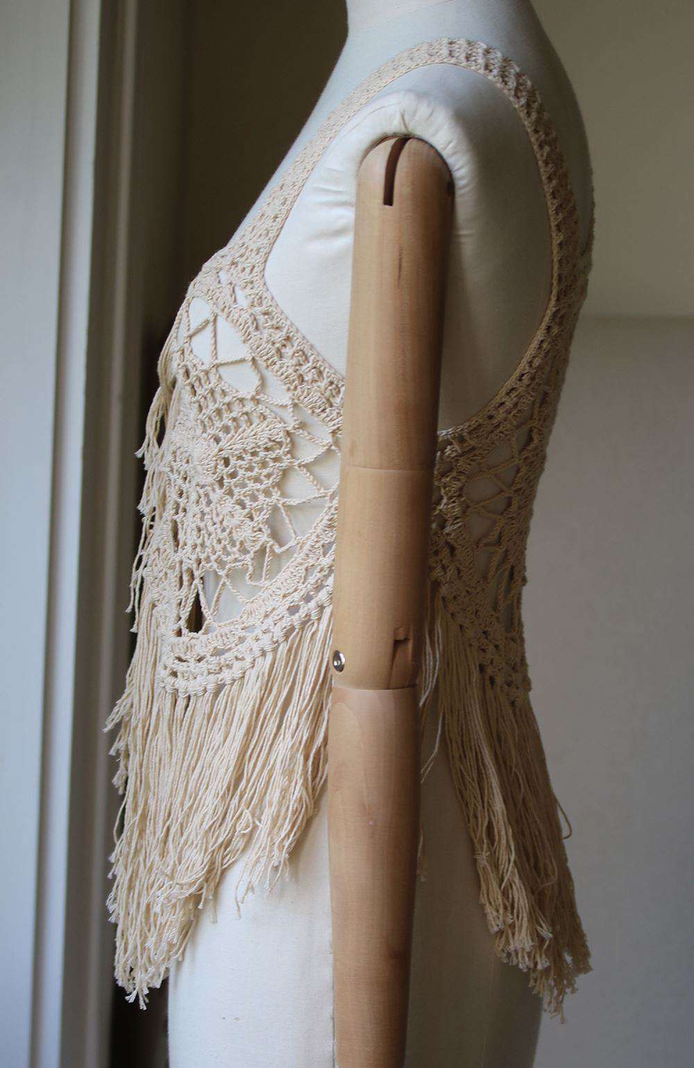 ANDI BAGUS TRUDY FRINGED FESTIVAL VEST ONE SIZE