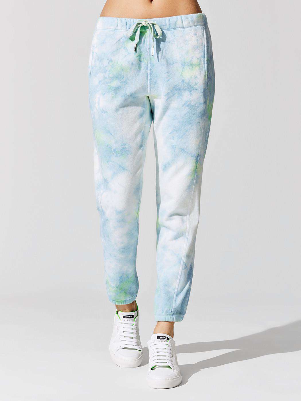 NSF DANICA TIE DYE COTTON JERSEY SWEATPANTS MEDIUM