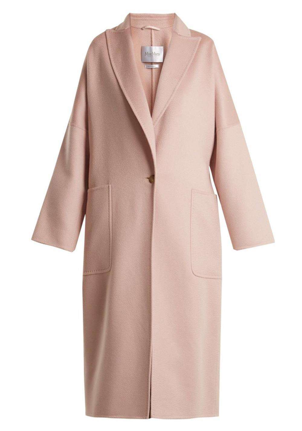 MAX MARA RUBIERA SINGLE BREASTED CASHMERE COAT UK 12