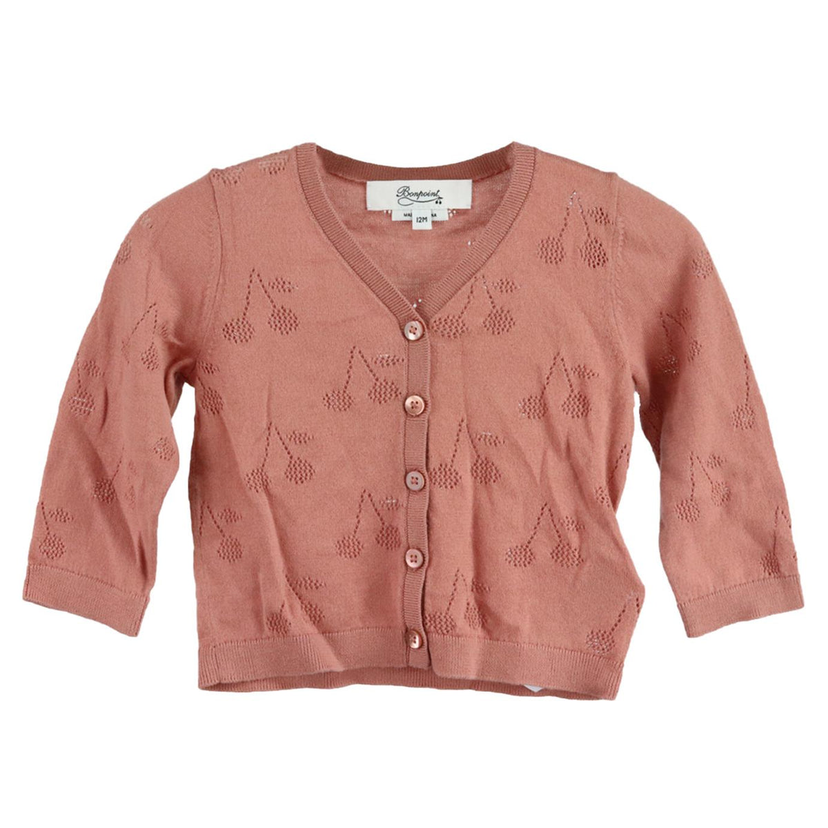 BONPOINT BABY GIRLS COTTON CARDIGAN 12 MONTHS