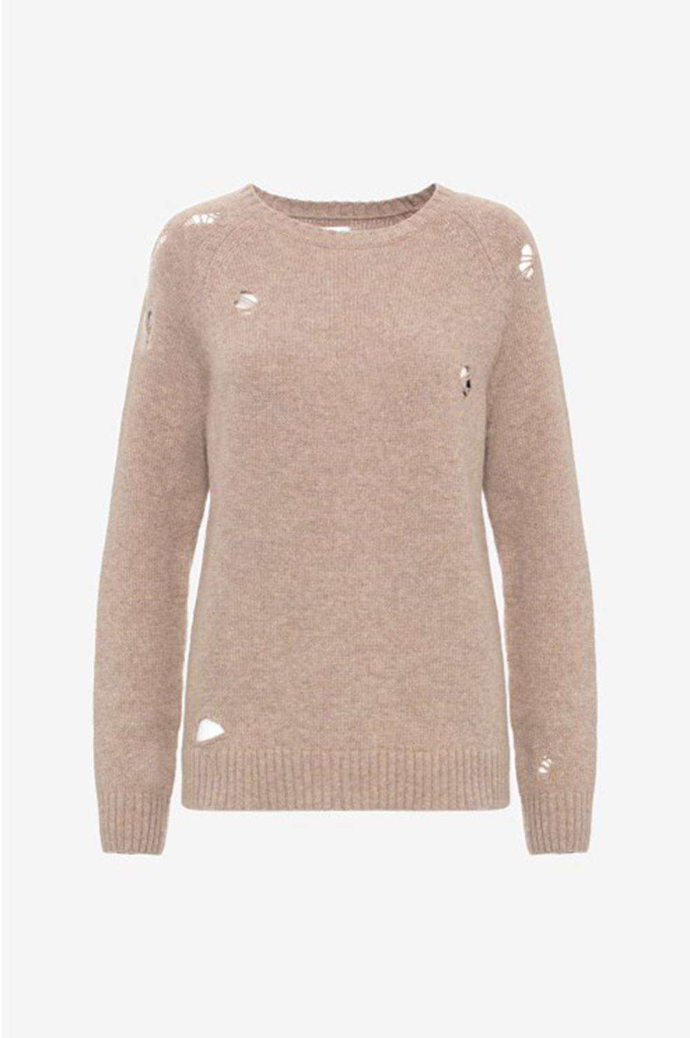 ANINE BING DISTRESSED KNIT SWEATER MEDIUM