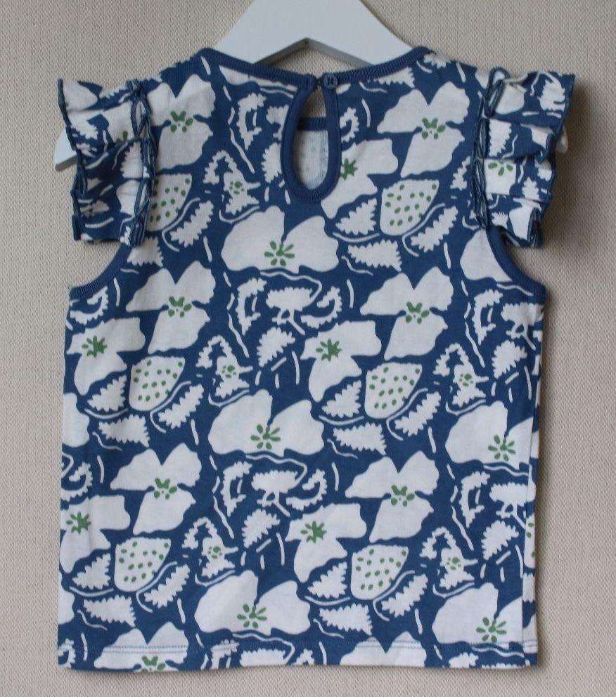 STELLA MCCARTNEY KIDS BABY GIRLS FLORAL BLUE FRILLY TOP 3 YEARS