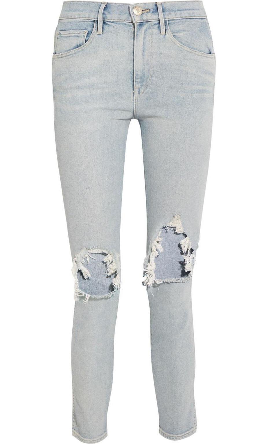 3X1 W3 DISTRESSED HIGH RISE SKINNY JEANS W26 UK 8