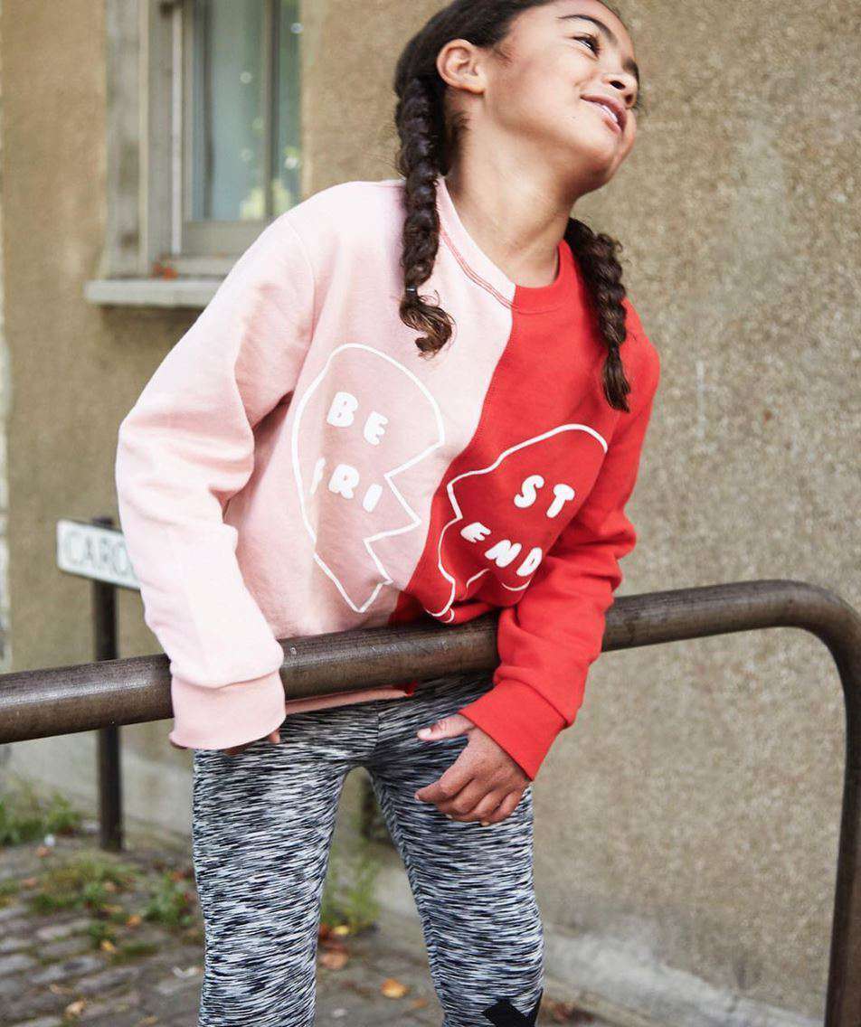 STELLA MCCARTNEY KIDS GIRLS PINK BEST FRIENDS SWEATER 5 YEARS
