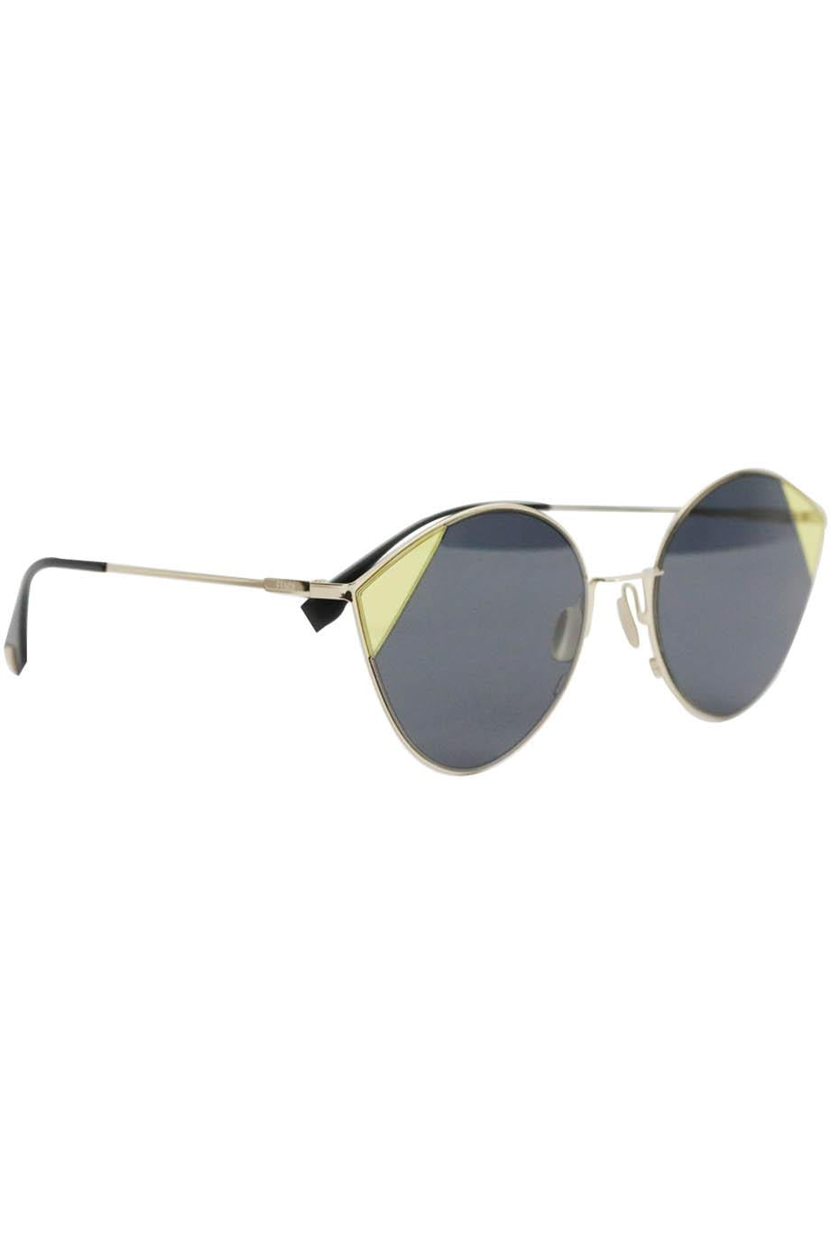 FENDI CAT EYE METAL FRAME SUNGLASSES