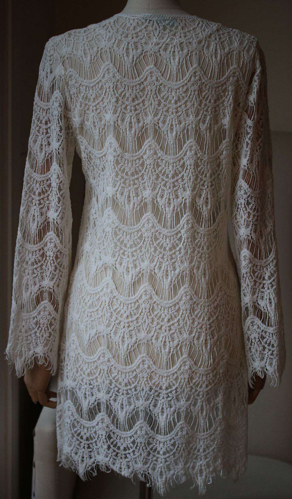 MELISSA ODABASH ELIZABETH CROCHETED DRESS MEDIUM