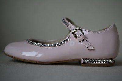 BONPOINT GIRLS PALE PINK PATENT LEATHER SHOES EU 24 UK 7