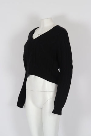 RYAN ROCHE CABLE KNIT CASHMERE SWEATER LARGE