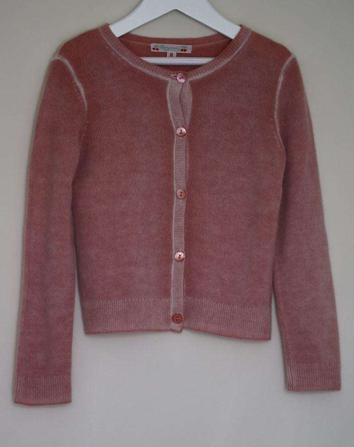BONPOINT GIRLS PINK CARDIGAN 6 YEARS