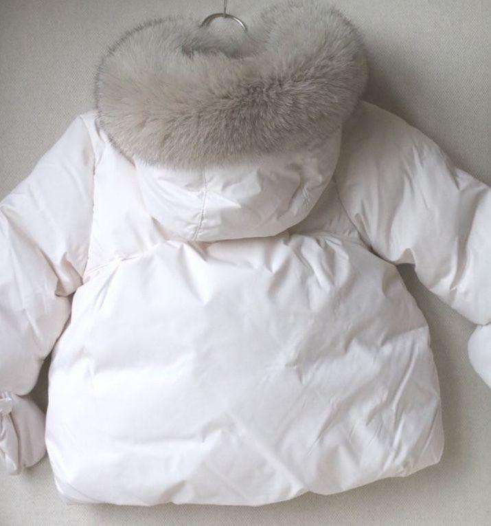 BABY DIOR SHELL PADDED JACKET WITH FUR TRIM HOOD 9 MONTHS