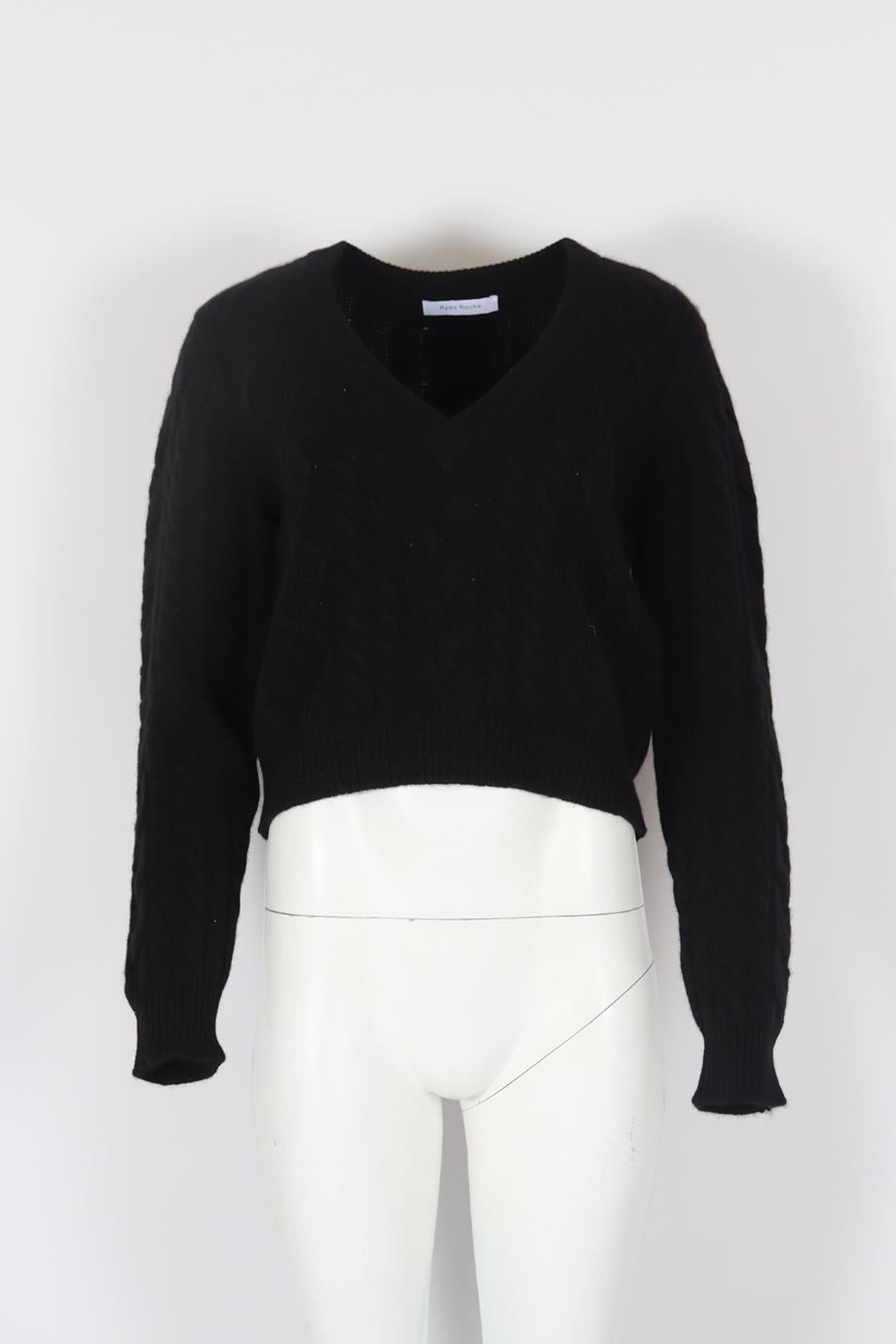 RYAN ROCHE CABLE KNIT CASHMERE SWEATER LARGE