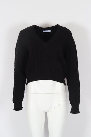 RYAN ROCHE CABLE KNIT CASHMERE SWEATER LARGE