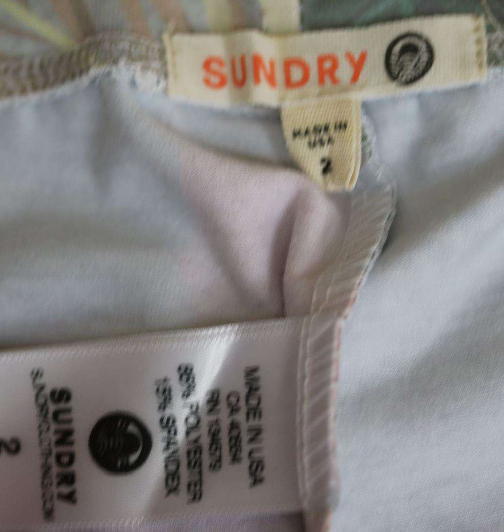 SUNDRY FLORAL AND PALM PRINT SKINNY SWEATPANTS MEDIUM