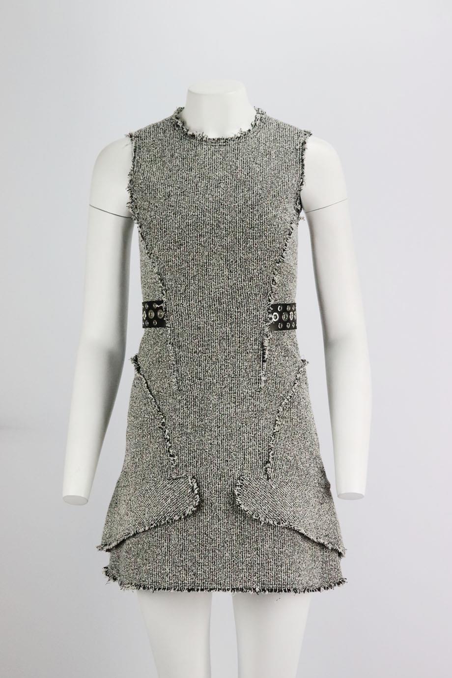 alexander wang tweed mini dress Alexander Wang Black/Pink Tweed Flared Mini Dress M Alexander Wang