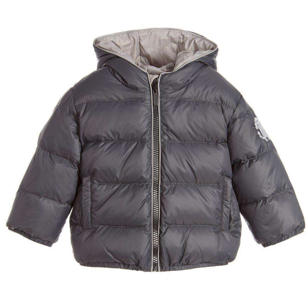 ROBERTO CAVALLI BOYS GREY DOWN PADDED JACKET 24 MONTHS