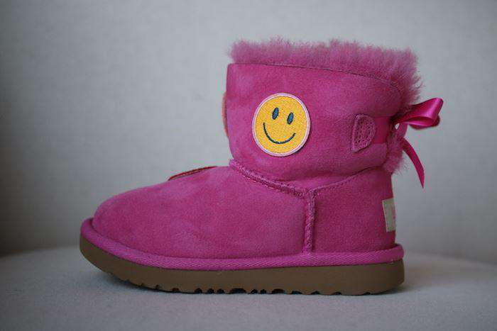 UGG KIDS PINK BAILEY BOW BOOTS EU 27.5 UK 9