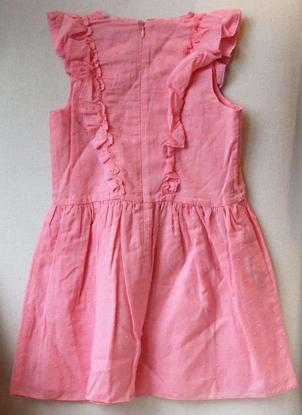 TARTINE ET CHOCOLAT KIDS GIRLS RUFFLE COTTON DRESS 6 YEARS