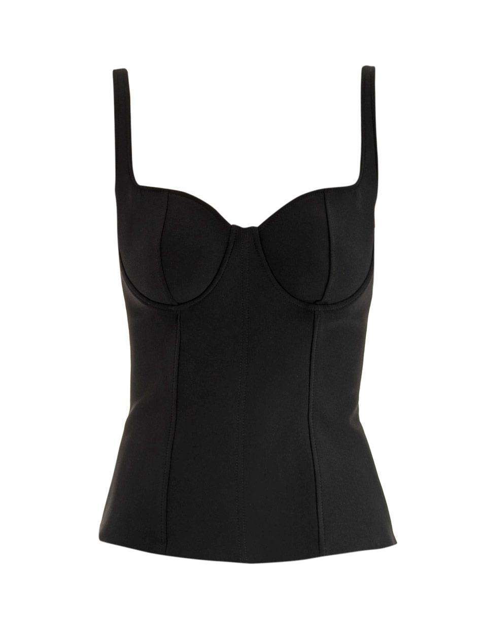 ALEXANDER MCQUEEN UNDERWIRED CREPE CORSET TOP IT 42 UK 10