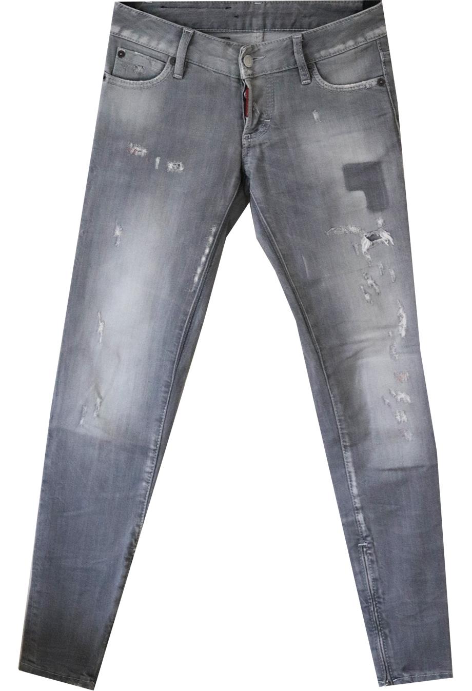 DSQUARED2 DISTRESSED LOW RISE SKINNY JEANS IT 36 UK 4