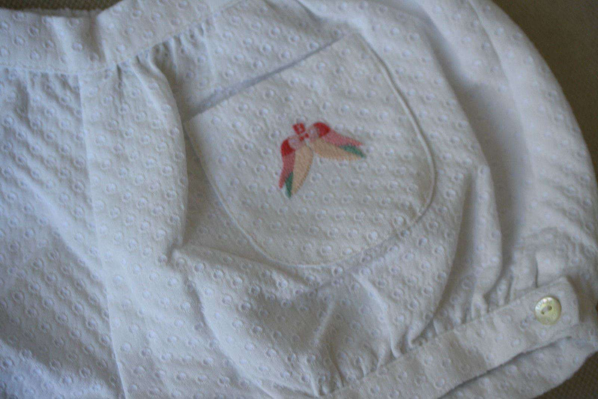 FENDI WHITE JACQUARD BABY SHORTS 18 MONTHS