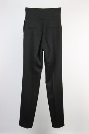 CHANEL WOOL STRAIGHT LEG PANTS FR 34 UK 6