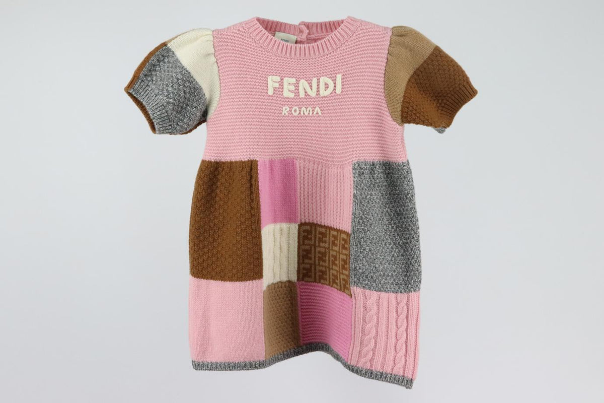 FENDI BABY GIRLS FF WOOL DRESS 18 MONTHS