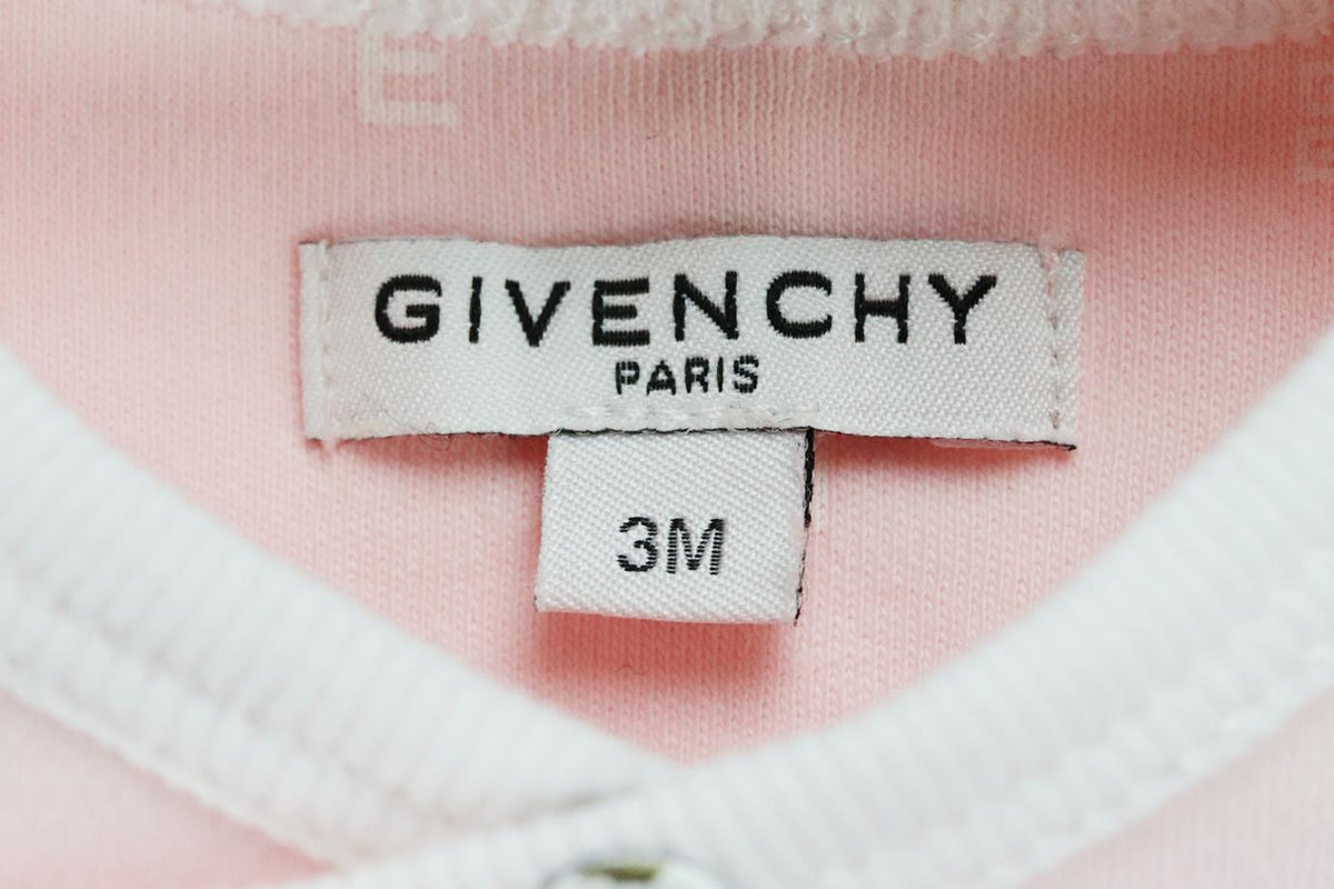 GIVENCHY BABY GIRLS COTTON BABYGROW 3 MONTHS