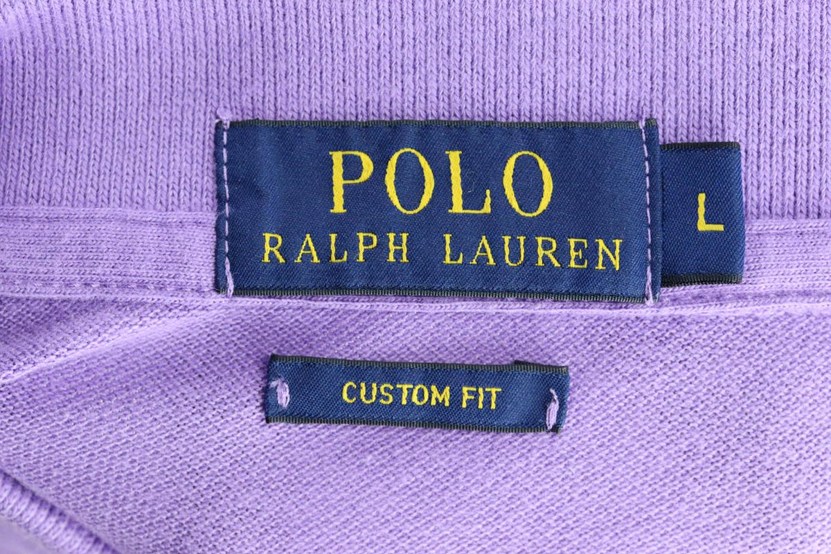POLO RALPH LAUREN MEN'S CUSTOM FIT COTTON PIQUÉ POLO SHIRT LARGE